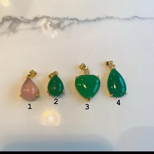 Jade dainty necklaces style3