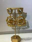 Cage oversized earrings