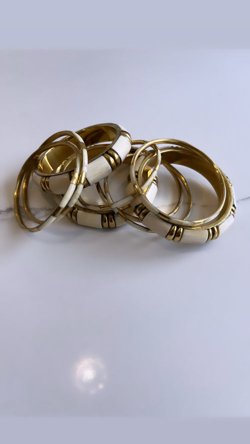 Bamboo metal bangles