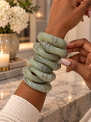 Empress Silver-Studded Bangles