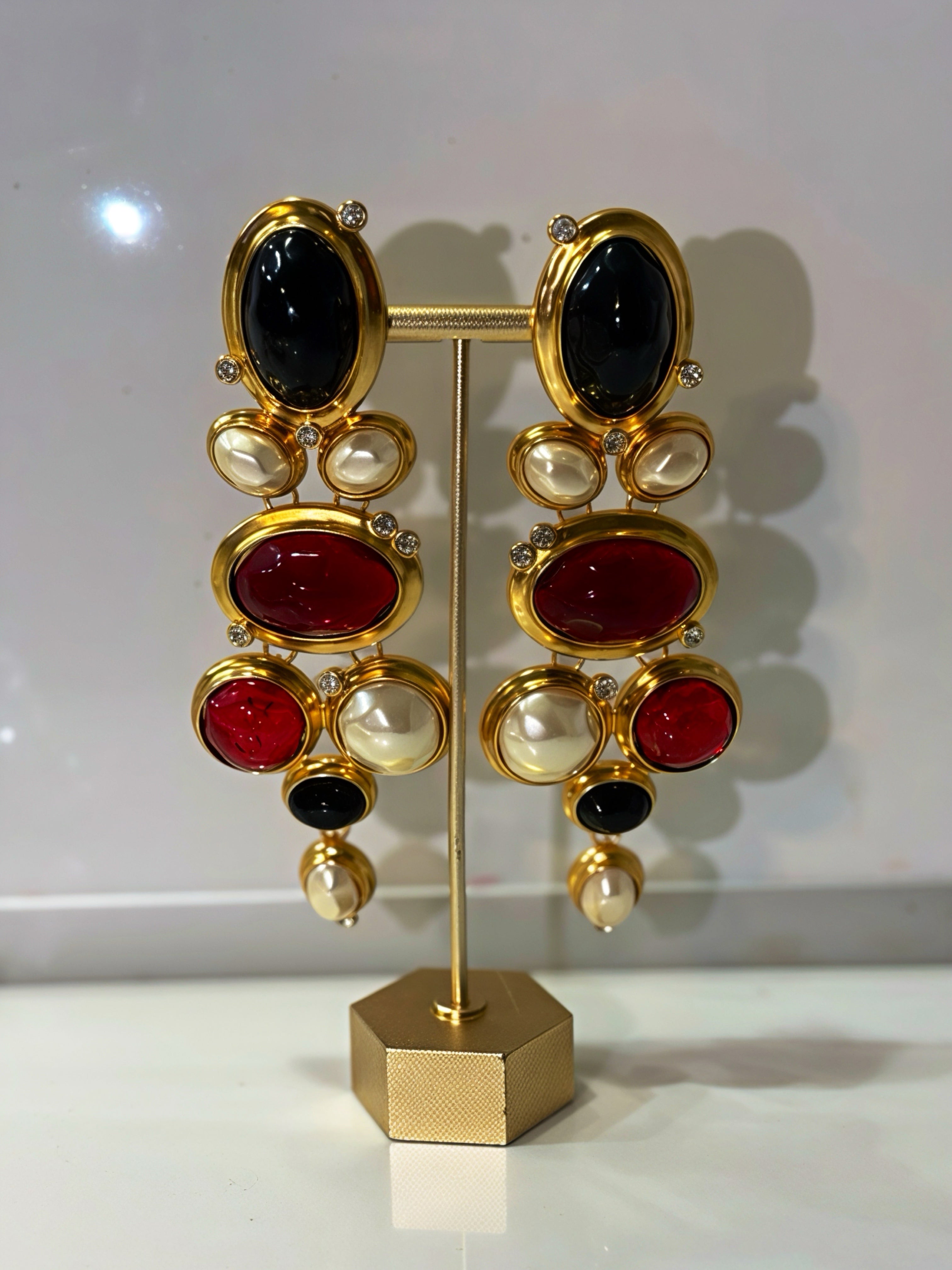 Vintage big chunky earrings