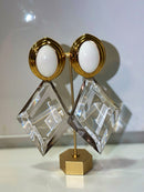 Chunky big stone earrings