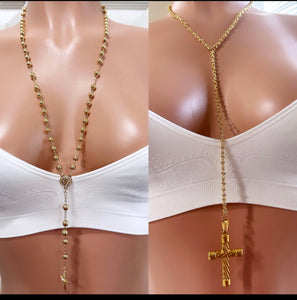 Long cross necklace
