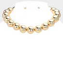 Gold ball necklace