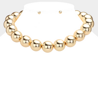 Gold ball necklace