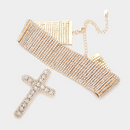 Stone cross necklace