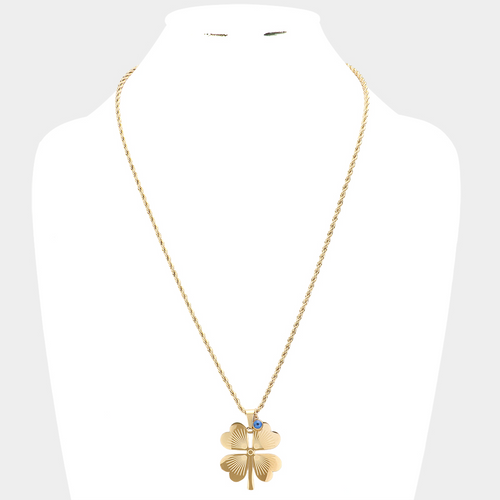Clover eye necklace