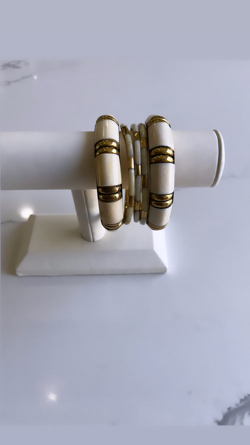 Bamboo metal bangles
