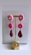 Pink vintage earrings