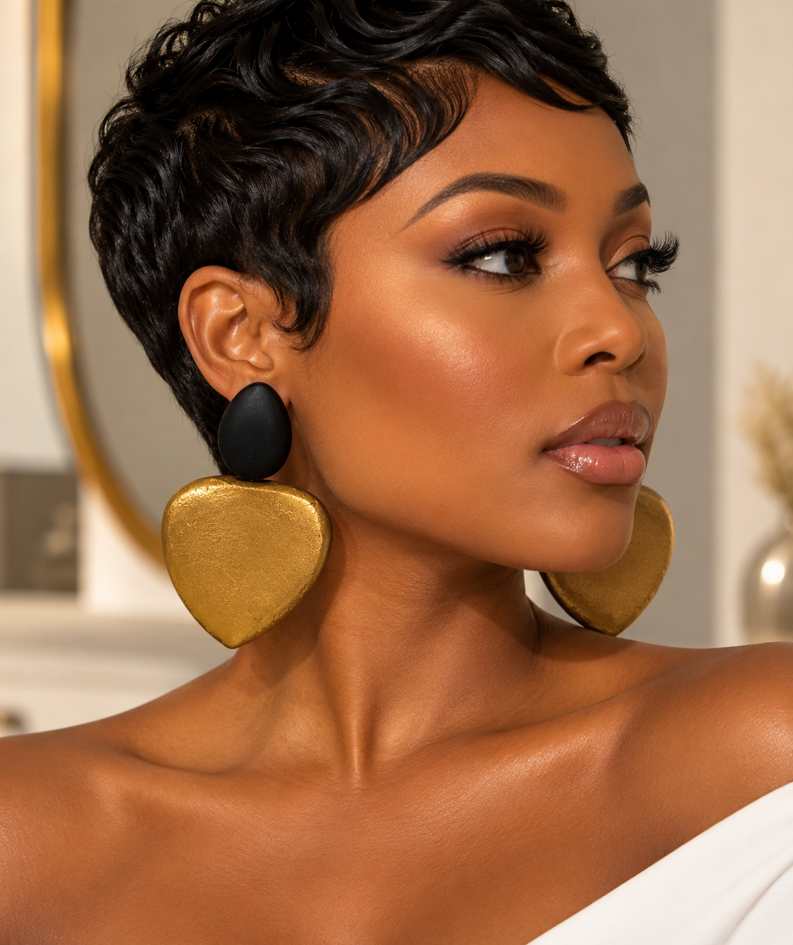 Golden Noir Earrings