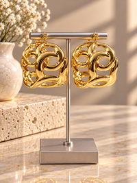 Swirl hoops earrings