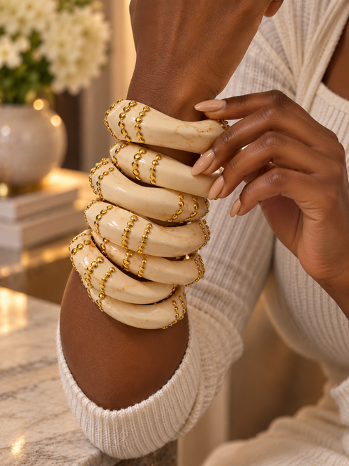 Empress Marble Bangles