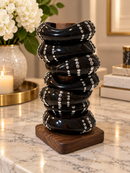 Midnight Empress Silver-Studded Bangles