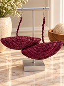 Bordeaux Weave Earrings