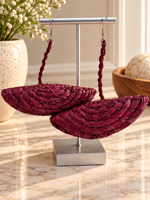 Bordeaux Weave Earrings