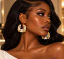 Crystal Luxe Hoops