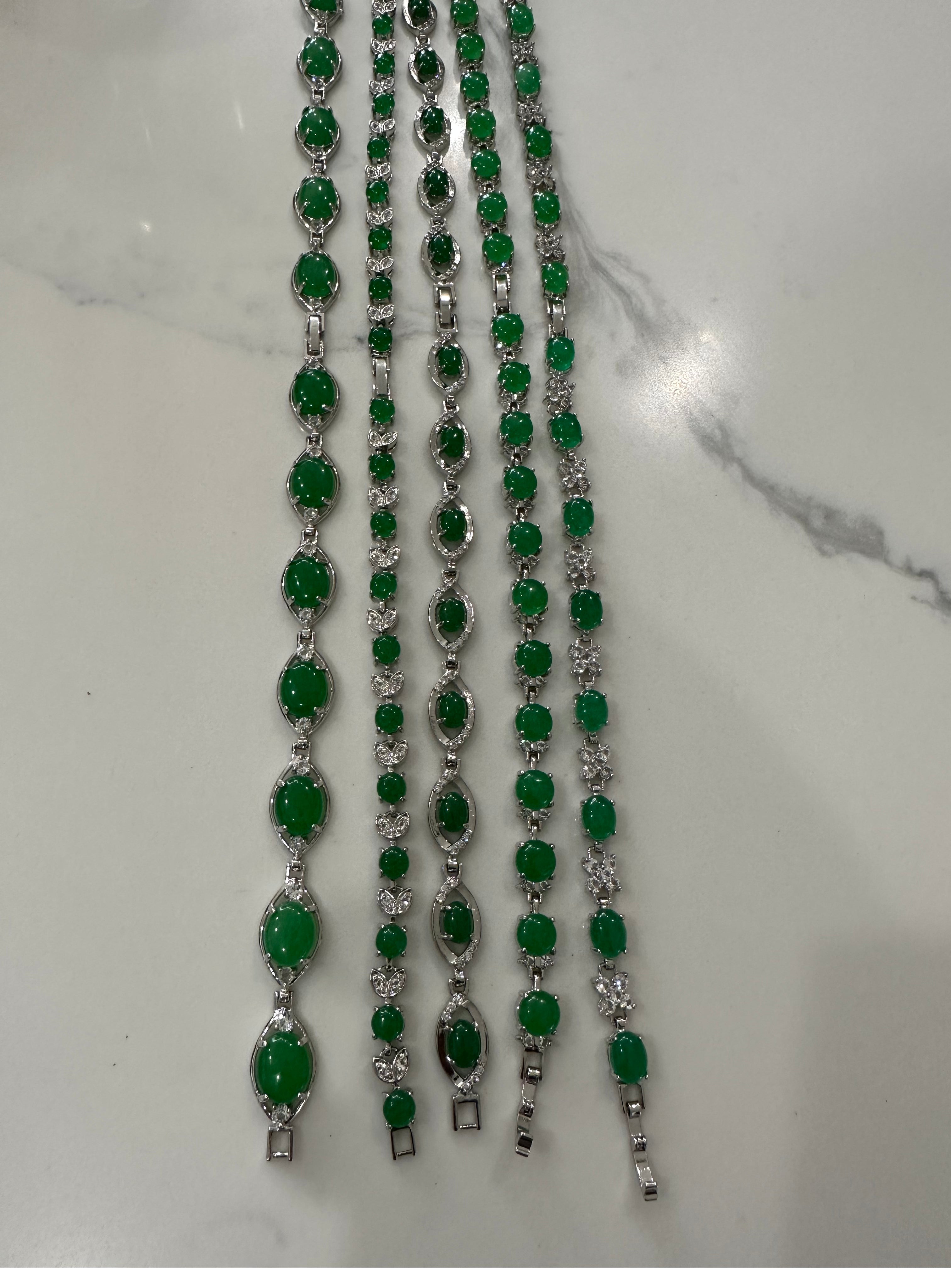 Silver Jade chokers