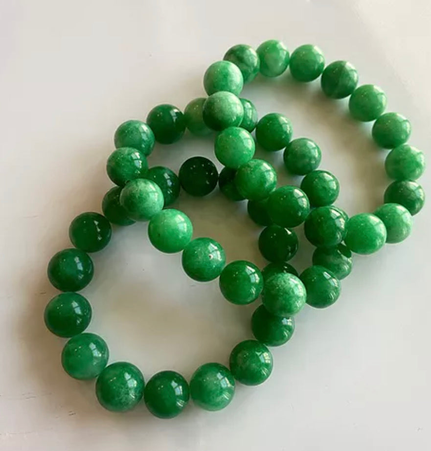 Beaded jade bracelets