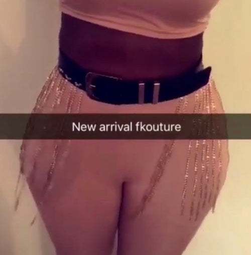 Chain chandelier belt