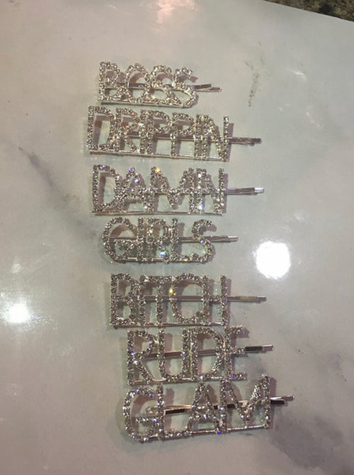 Bling hair pins