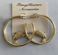 Queen hoop earrings
