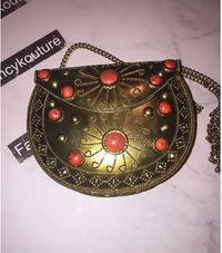 Orange stone chic bag