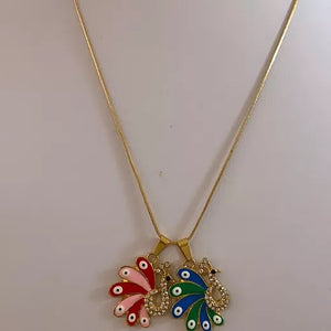 Mini peacock necklace