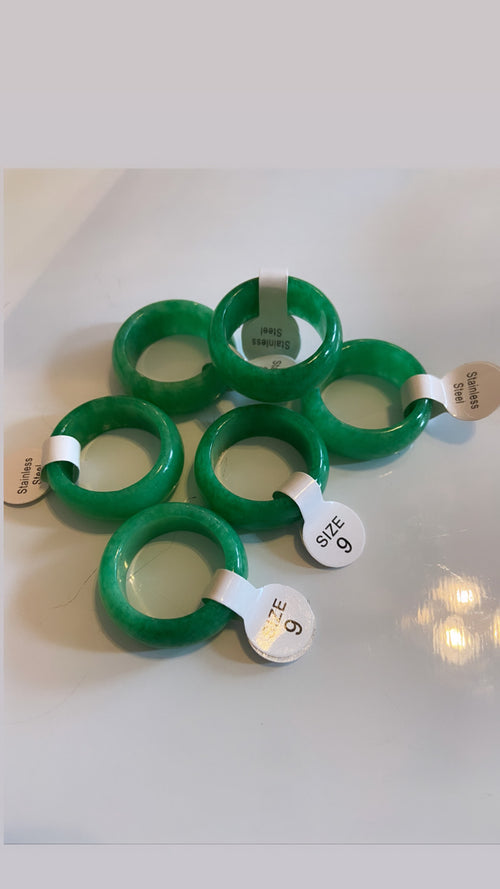 Chunky thick jade rings