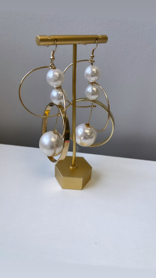Oversized pear earrings