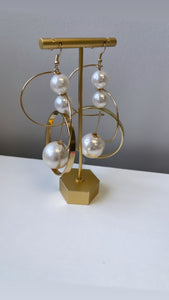 Oversized pear earrings