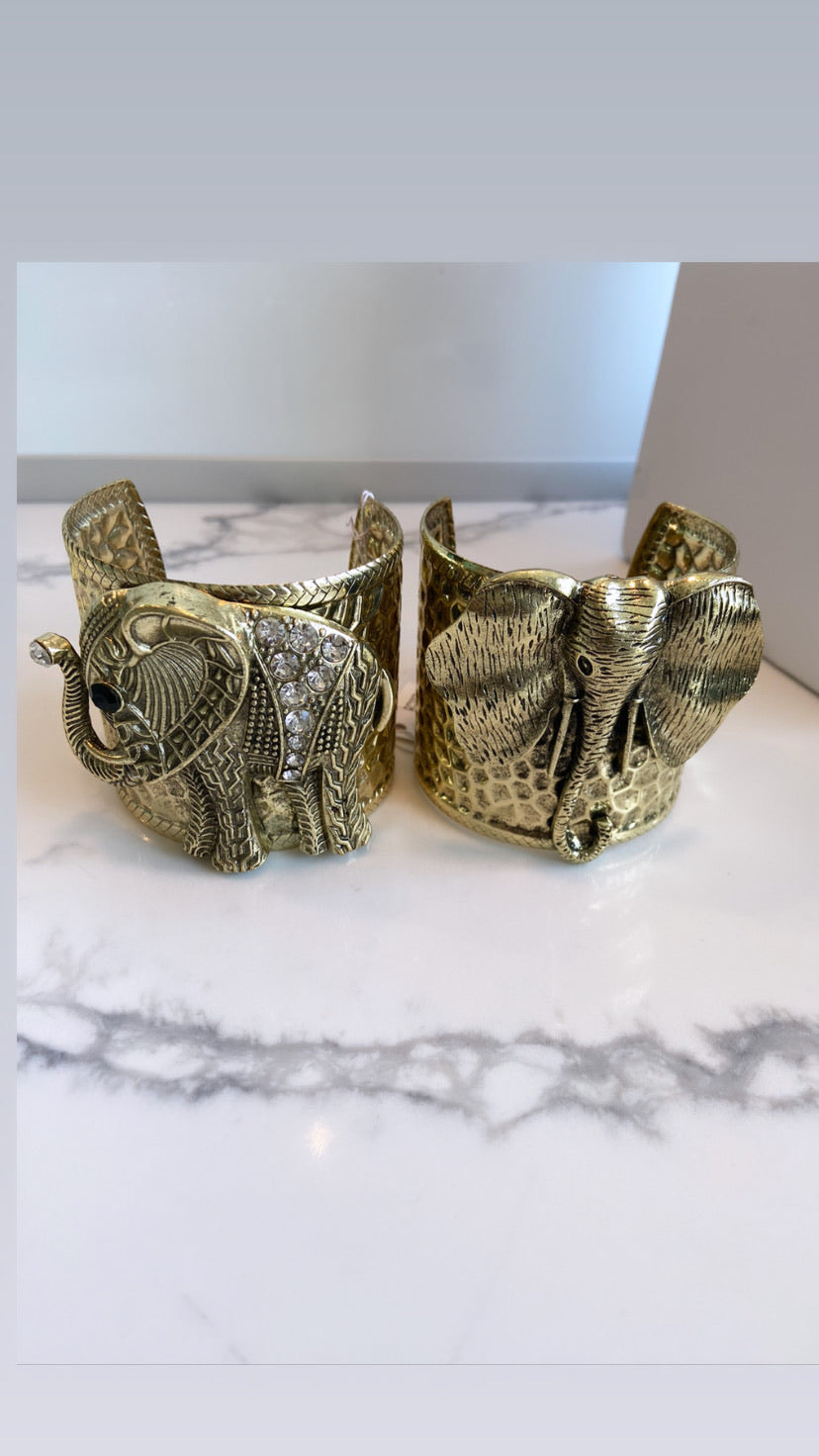 Elephants cuff bracelet