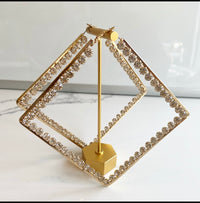 Very big Rhinestones triangle hoop