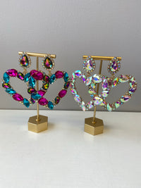 Oversized heart earrings
