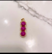 Fuchsia jade necklace
