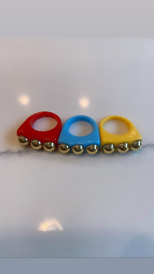Triple stone rings