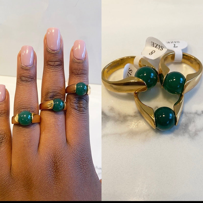 Jade ball rings