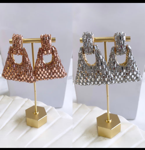 Oversized trendy earrings